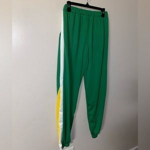 Lime Green, yellow and white matching Jacket and pants Joggers Set